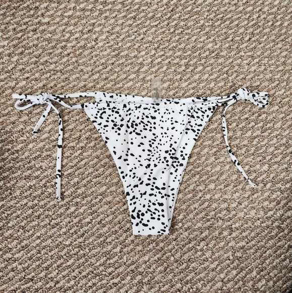 Zaful NEW White Polka Dot Cheeky Bikini Swim Suit Swimsuit Halter Strappy - Picture 9 of 11